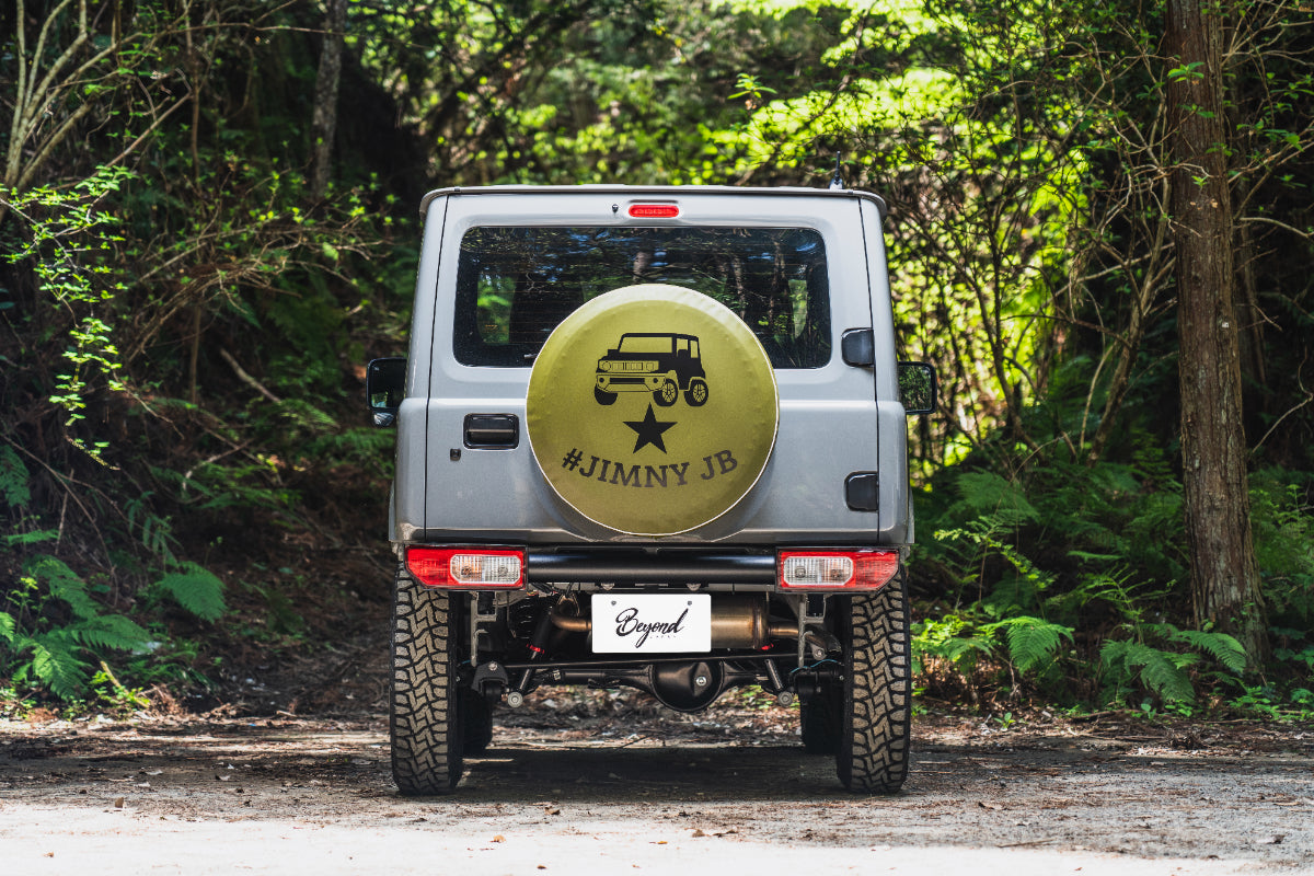 【ジムニー JB23W/JB64W】 スペアタイヤカバー ハッシュタグジムニー カーキ